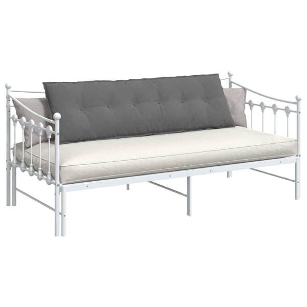 Cojín de Espalda Gris oscuro 160 x 50 cm Tela de microfibra M 3