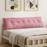 Cojín de Espalda Rosa 180 x 50 cm Tela de pana 1