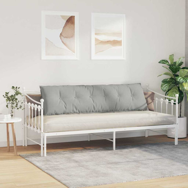 Cojín de Espalda Gris Claro 180 x 50 cm Tela de microfibra M 4