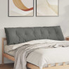 Cojín de Espalda Gris oscuro 180 x 50 cm Tela de microfibra 1