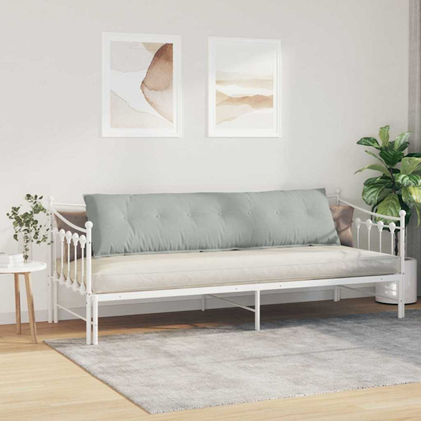 Cojín de Espalda Gris Claro 200 x 50 cm Tela de pana M 4