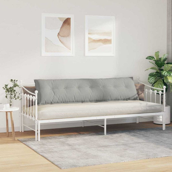 Cojín de Espalda Gris Claro 200 x 50 cm Tela de microfibra M 4