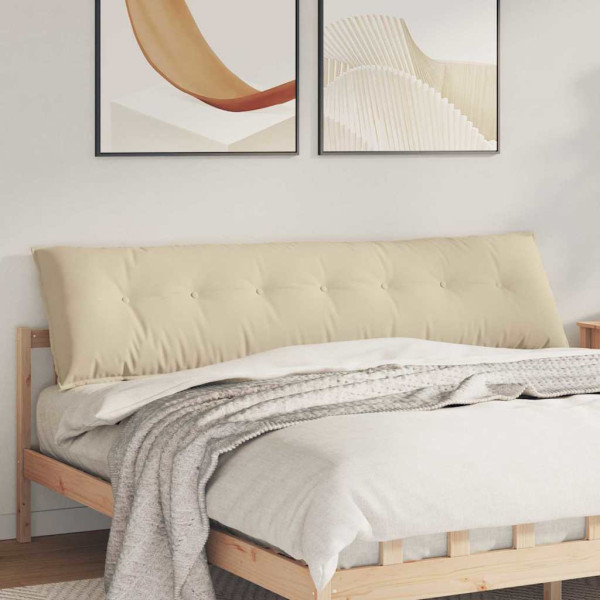 Cojín de Espalda Crema 200 x 50 cm Tela de microfibra D