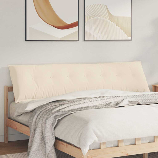 Cojín de Espalda Beige 200 x 50 cm Tela de microfibra D