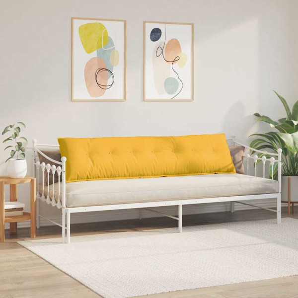Cojín de Espalda Amarillo Claro 200 x 50 cm Tela de pana M 4