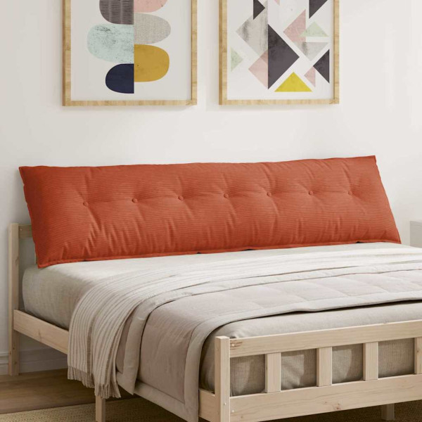 Cojín de Espalda Rojo Naranja 200 x 50 cm Tela de pana D