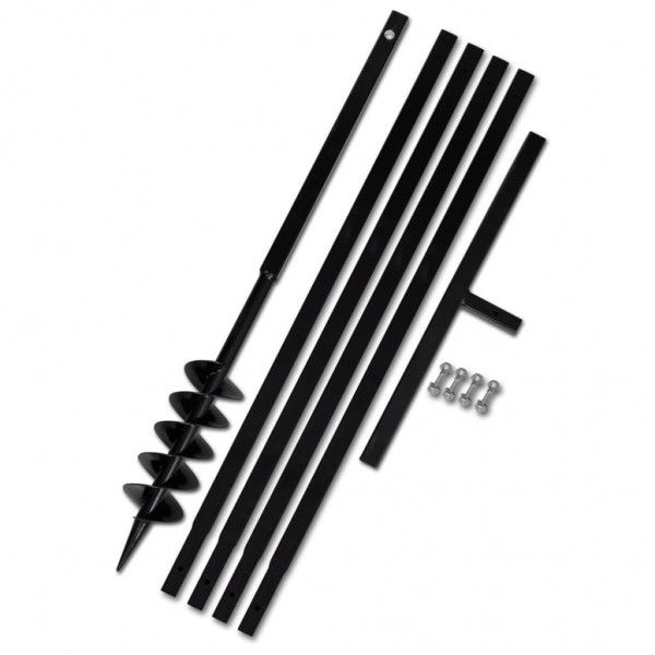 Taladro De Tierra Con Mango 100 mm Con Tubo De Extensión 5 M Acero D