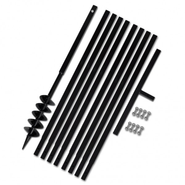 Taladro De Tierra Con Mango 100 mm Con Tubo De Extensión 9 M Acero D