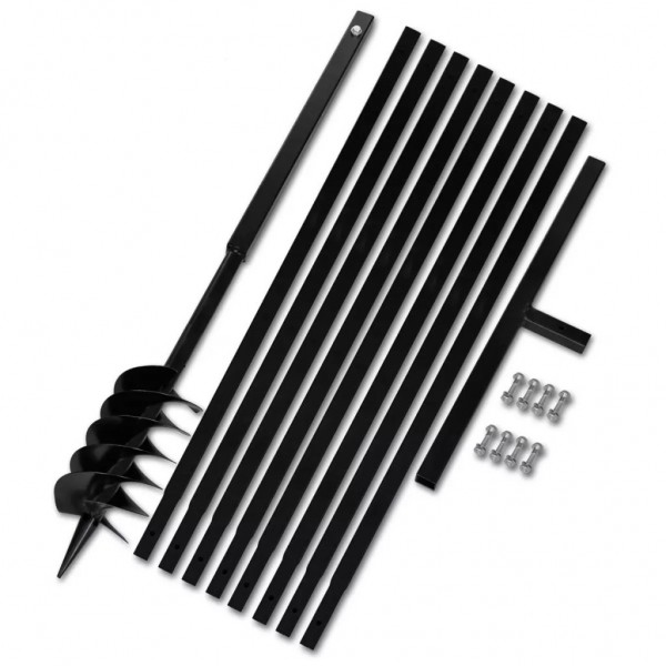 Taladro De Tierra Con Mango 120 mm Con Tubo De Extensión 9 M Acero D