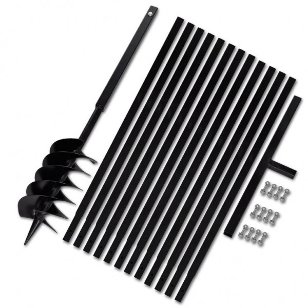 Taladro De Tierra Con Mango 150 mm Con Tubo De Extensión 13 M Acero D