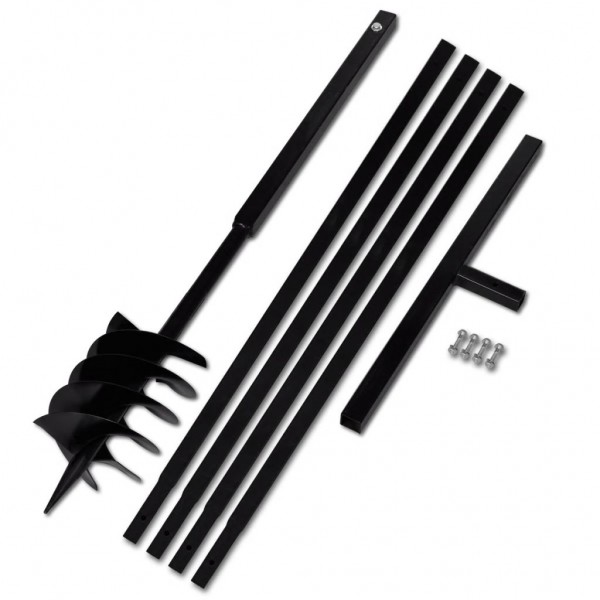 Taladro De Tierra Con Mango 180 mm Con Tubo De Extensión 5 M Acero D