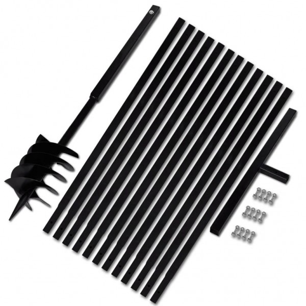 Taladro De Tierra Con Mango 180 mm Con Tubo De Extensión 13 M Acero D