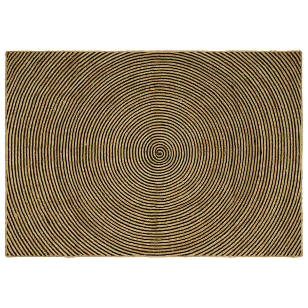Alfombra Natural y negro 200 x 290 cm yute D
