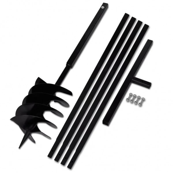 Taladro De Tierra Con Mango 200 mm Con Tubo De Extensión 5 M Acero D