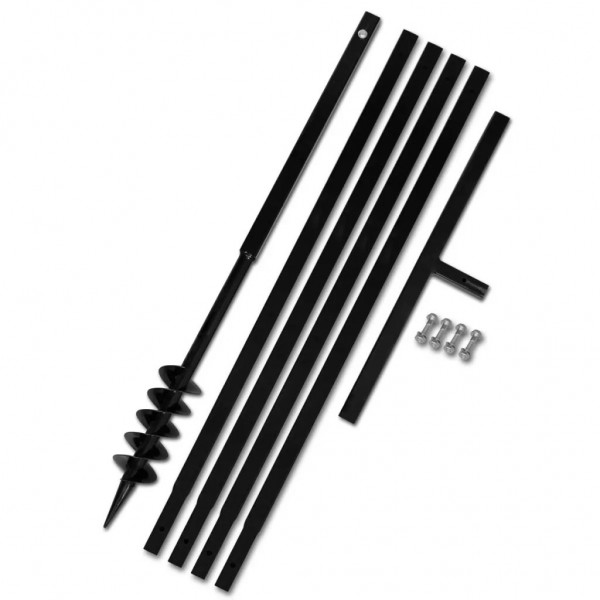 Taladro De Tierra Con Mango 80 mm Con Tubo De Extensión 5 M Acero D