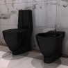 Inodoro y bidet negros de cerámica 1
