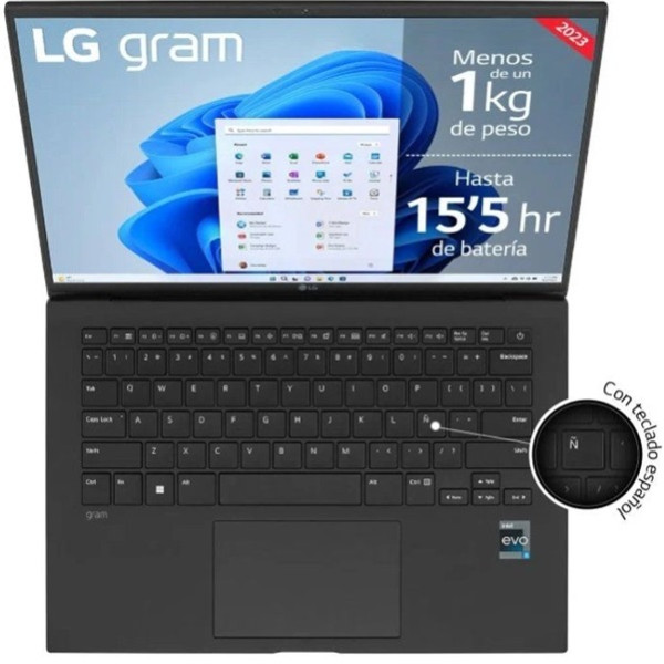 LG GRAM 14" Intel Core i7 32GB RAM 512GB 14Z90R-Q.AP75B negro M 6