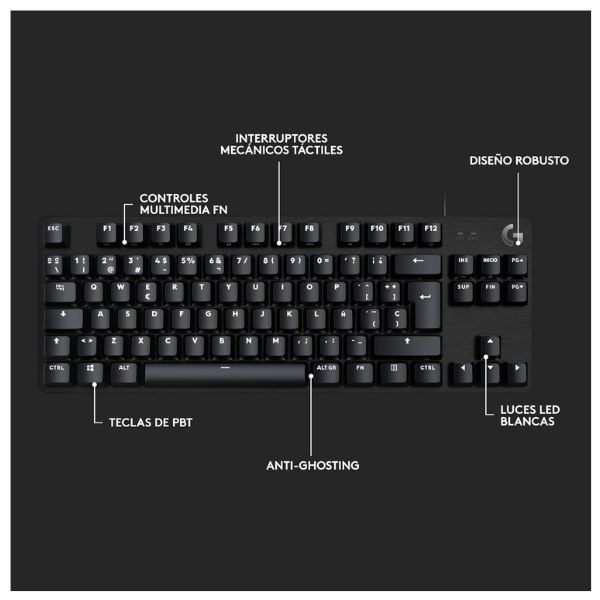 Teclado Gaming Logitech G G413 TKL SE negro M 4