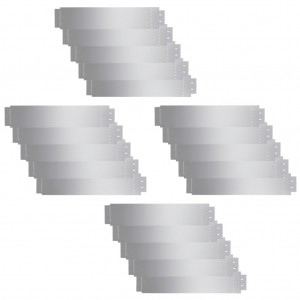 Vedação para relvado 20 pcs aço galvanizado 100x20 cm H