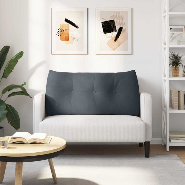 Cojín de Espalda Gris oscuro 100 x 24 x 50 cm Terciopelo M 4