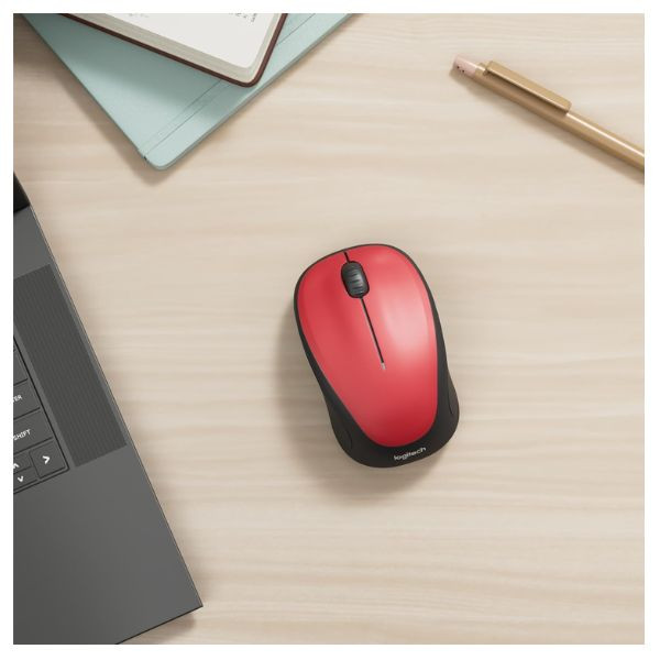 Ratón inalámbrico Logitech M235 rojo M 4