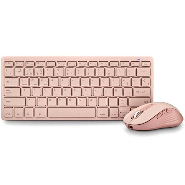 Pack teclado y ratón inalámbricos NGS fantasy rosa M 2