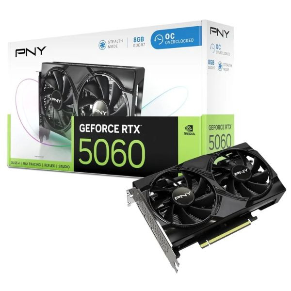 Tarjeta gráfica PNY GeForce RTX 5060 OC 8GB GDDR7 D