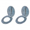 Asientos inodoro tapas 2 uds MDF madera vieja 1