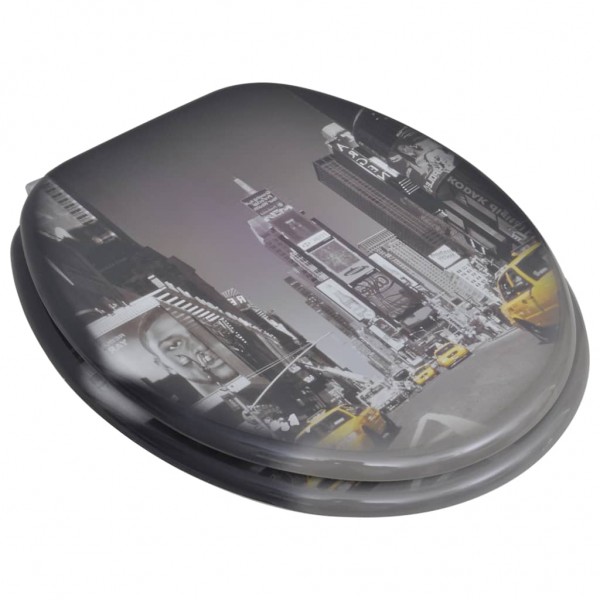 Asiento inodoro tapas 2 uds MDF Nueva York M 2