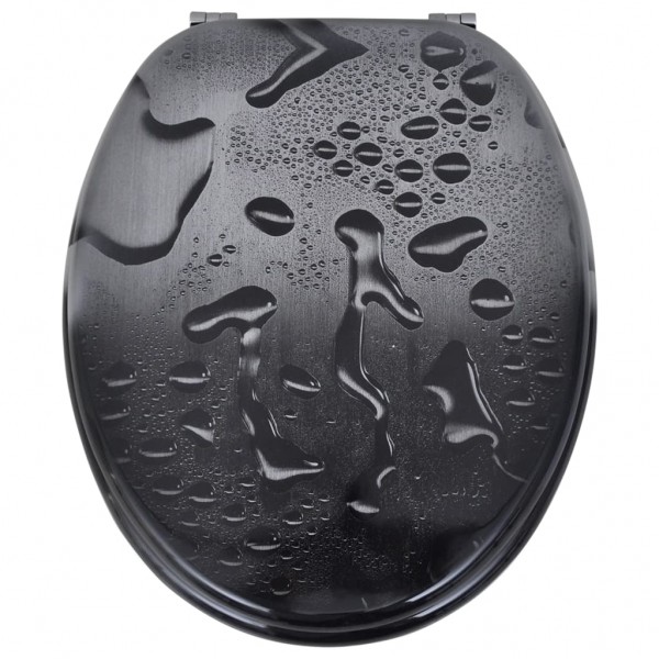 Asientos de inodoro con tapas 2 uds MDF agua M 3