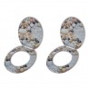 Assentos de sanita com tampas 2 pcs MDF seixos 1