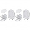 Assentos sanita com tampas de fecho suave 2 pcs plástico branco 1