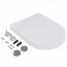 Assentos sanita com tampas de fecho suave 2 pcs plástico branco 3
