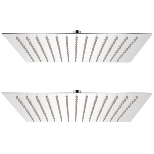 Cabezal de ducha efecto lluvia 2 uds acero inoxidable 30x30 cm D