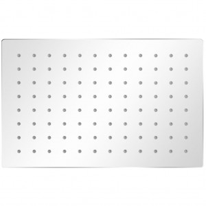 Cabezal de ducha efecto lluvia 2 pzs acero inoxidable 20x30 cm H
