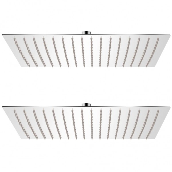 Cabezal de ducha efecto lluvia 2 pzs acero inoxidable 30x40 cm D