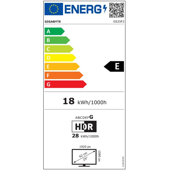 Monitor para jogos GIGABYTE 25" IPS GS25F2 preto M 6