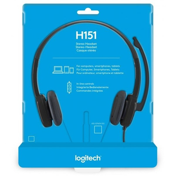 Auscultadores Logitech H151 preto M 5