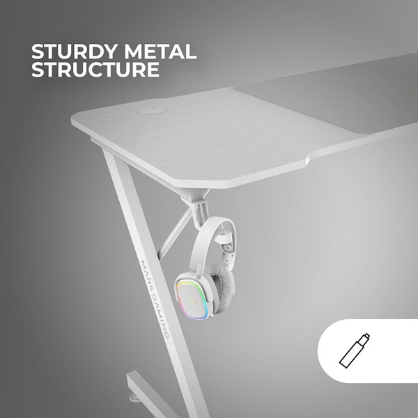 Escritorio gaming Mars gaming MGDX160W blanco M 4