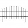 Cerca de jardim com topo em lanças (0.75-1)x8.5 m aço preto 2