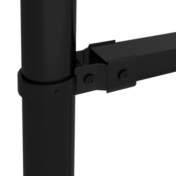 Cerca de jardim com topo em lanças (1.25-1.5)x5.1 m aço preto M 4