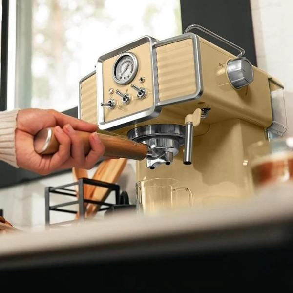 Cafetera expreso CECOTEC Vintage amarillo M 3