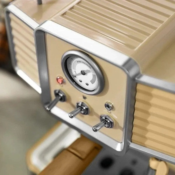 Cafetera expreso CECOTEC Vintage amarillo M 4