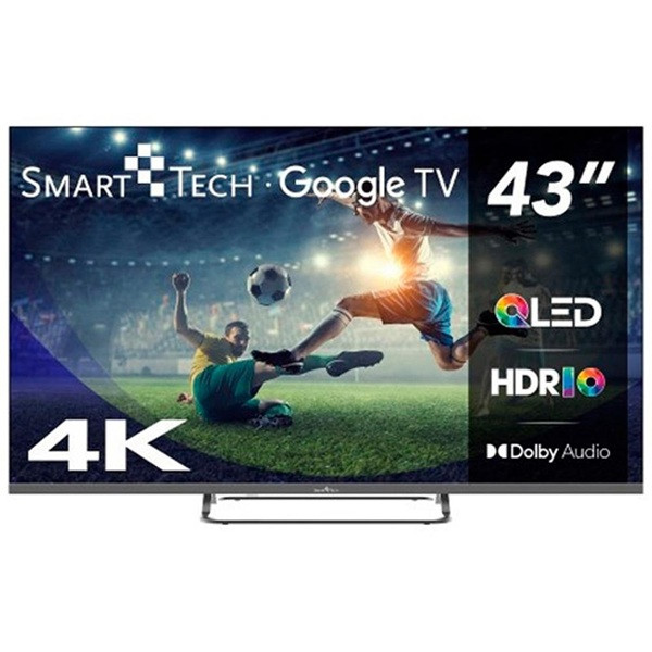 Smart TV SMART TECH 43" QLED 4K UHD 43QG02V2 negro D