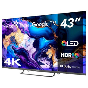 Smart TV SMART TECH 43" QLED 4K UHD 43QG02V2 preto H
