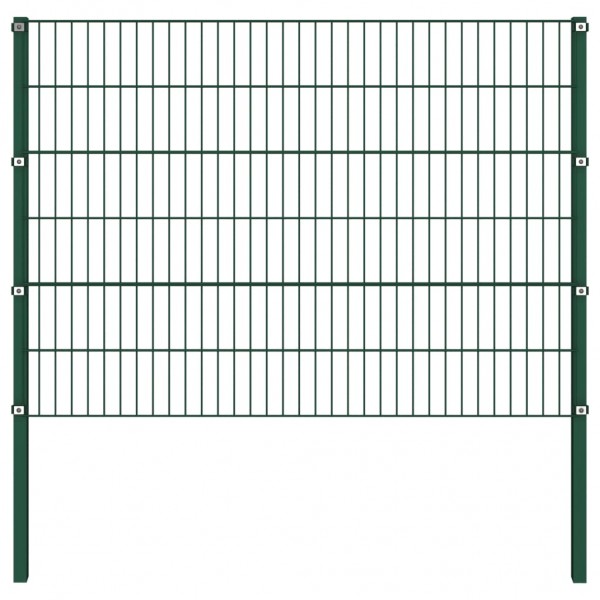 Painel de vedação com postes ferro 3.4x1.2 m verde M 2