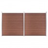 Painel de vedação para jardim 353x186 cm WPC castanho 1
