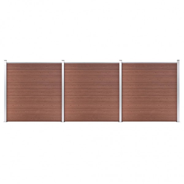 Valla de jardín de WPC marrón 526x186 cm D