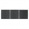 Painel de vedação para jardim 526x186 cm WPC cinzento 1