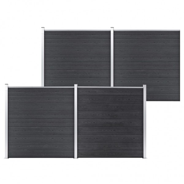 Valla de jardín de WPC gris 699x186 cm D